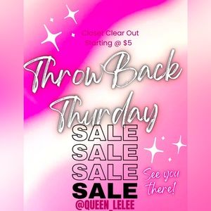 Throwback Thursday Sale 🤑🛍💲